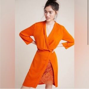 Anthropologie NSR Naomi supplice dress orange lace size M